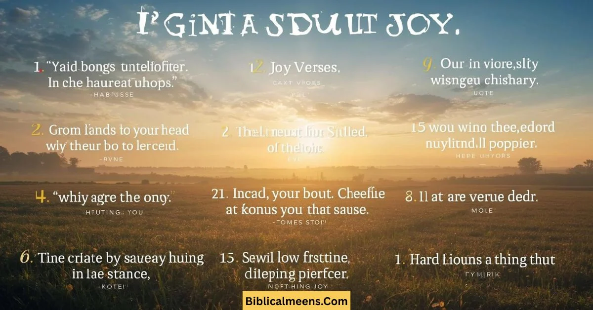 10 Bible Verses About Joy