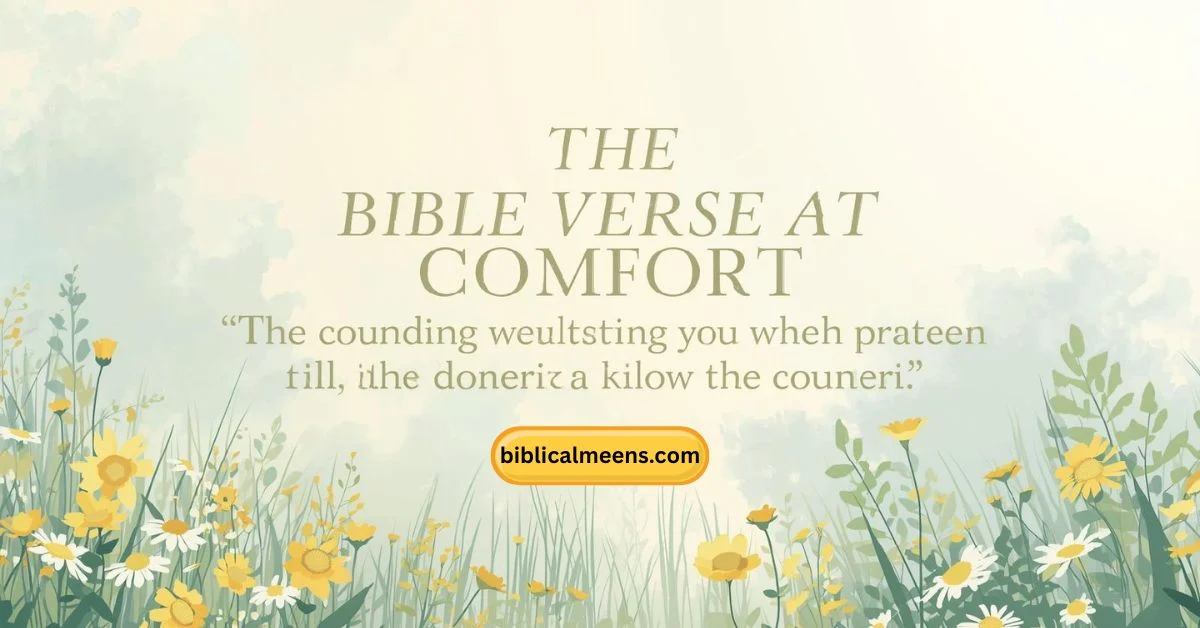Bible Verses About Comfort