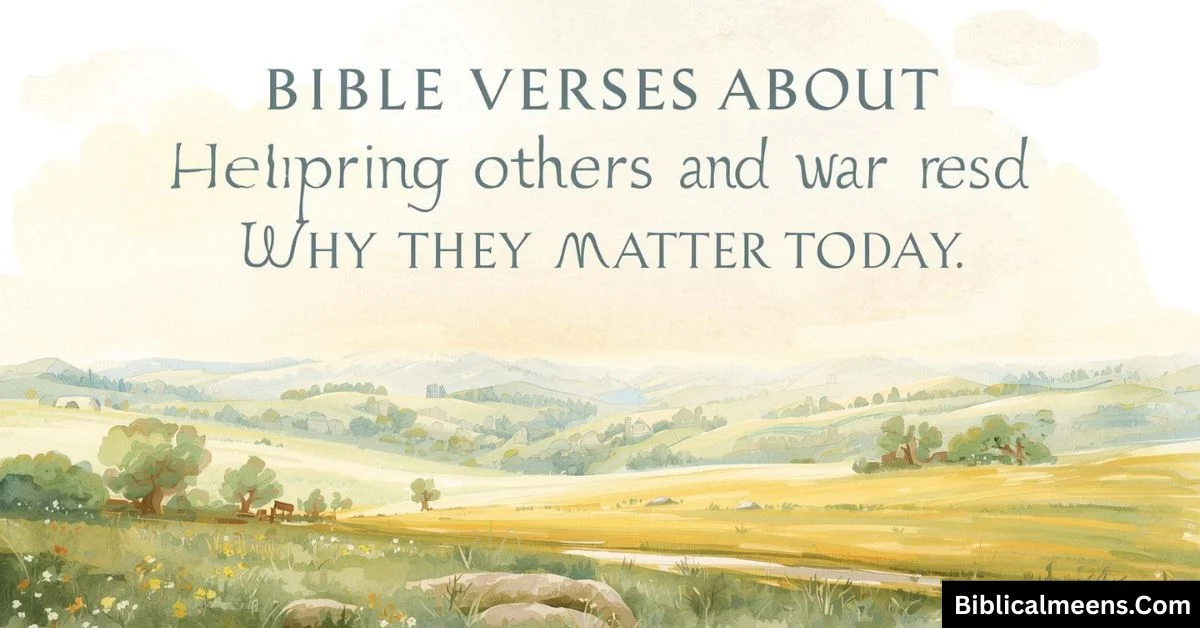 Bible Verses About Helping Others