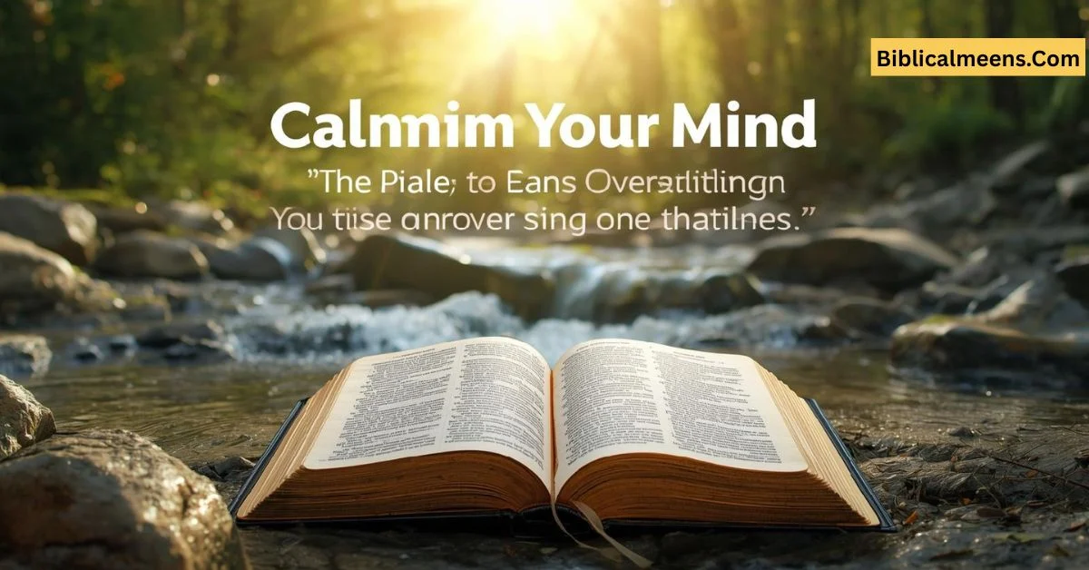 Bible Verses About Overthinking