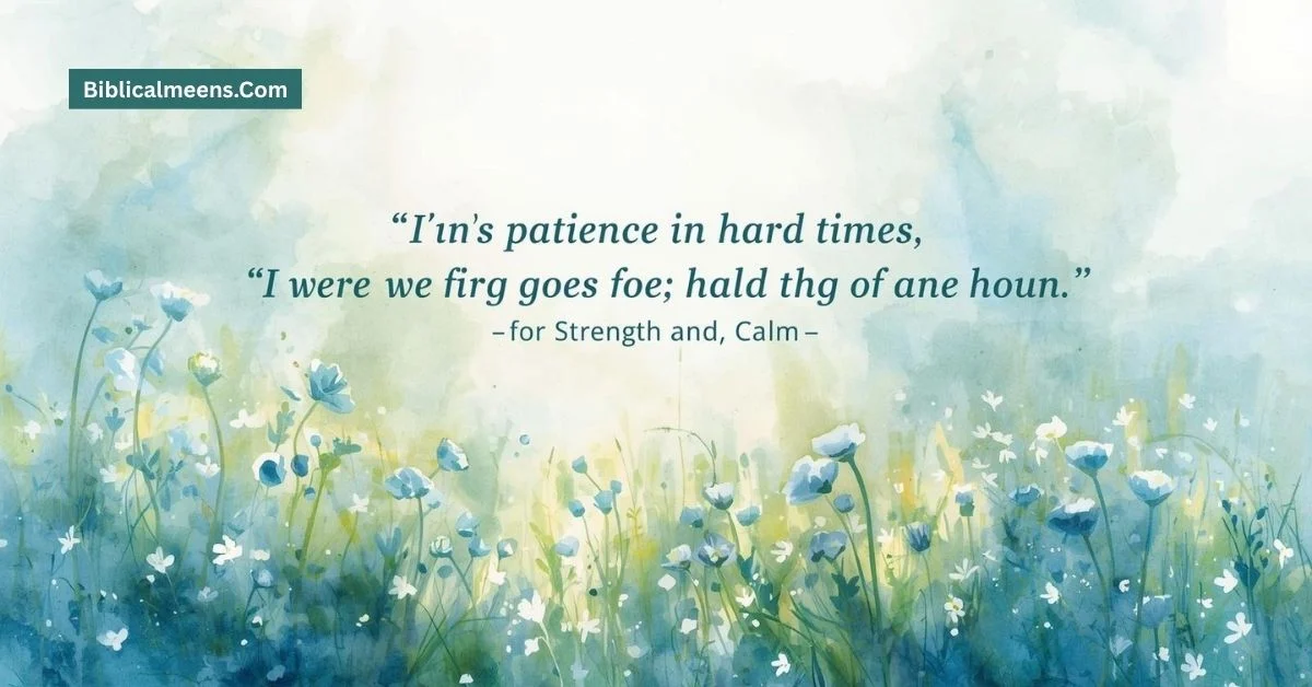 Bible Verses About Patience in Hard Times