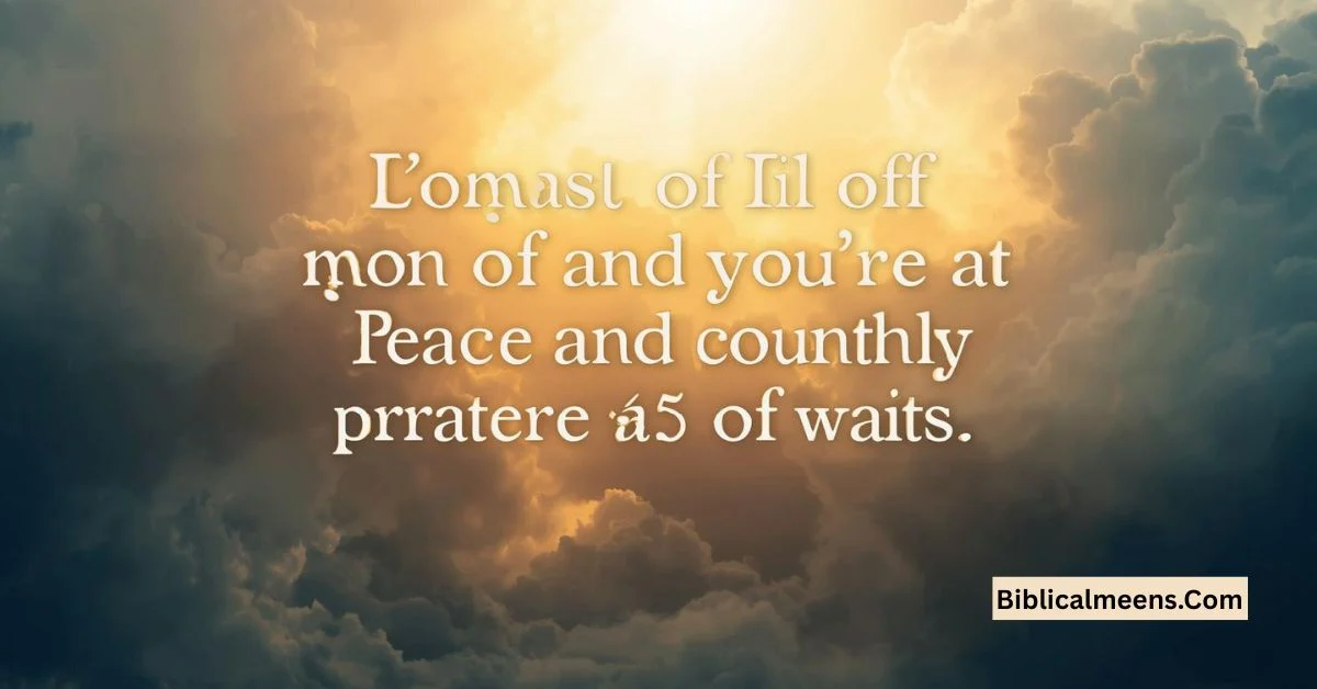 Bible Verses About Peace and Comfort