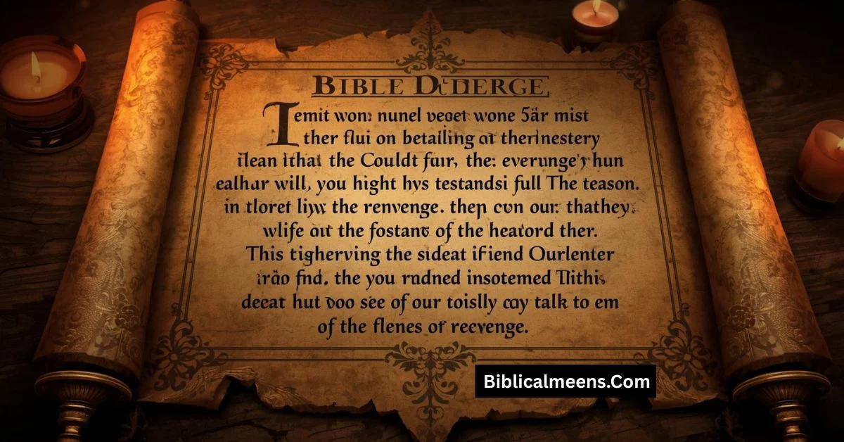 Bible Verses About Revenge