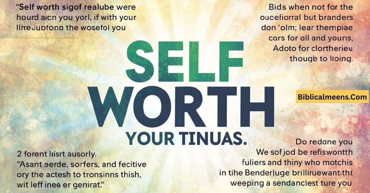 Bible Verses About Self Worth