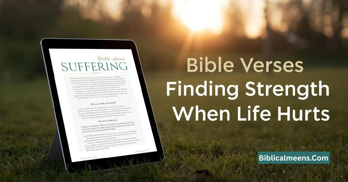 Bible Verses About Suffering
