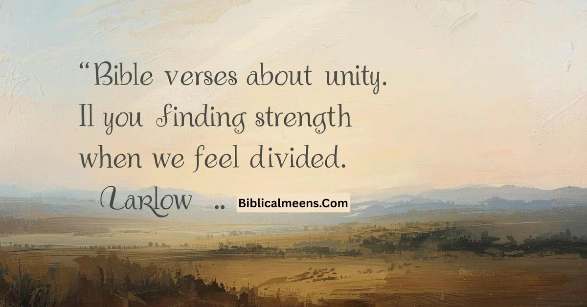 Bible Verses About Unity