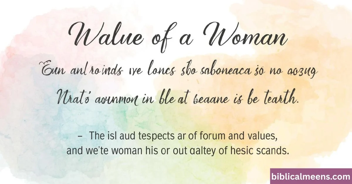 bible verses about value of a woman