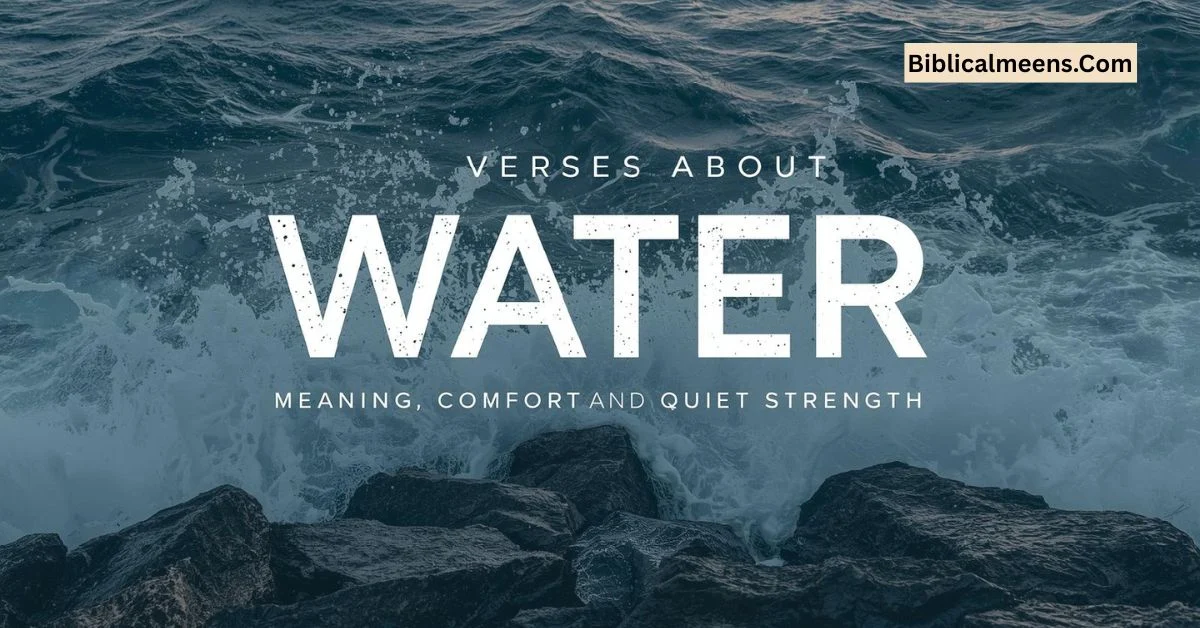 Bible Verses About Water