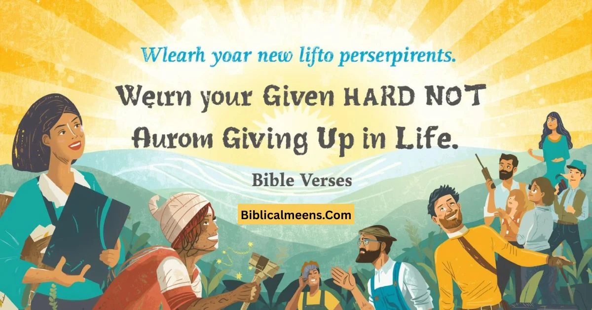 bible verses about working hard and not giving up
