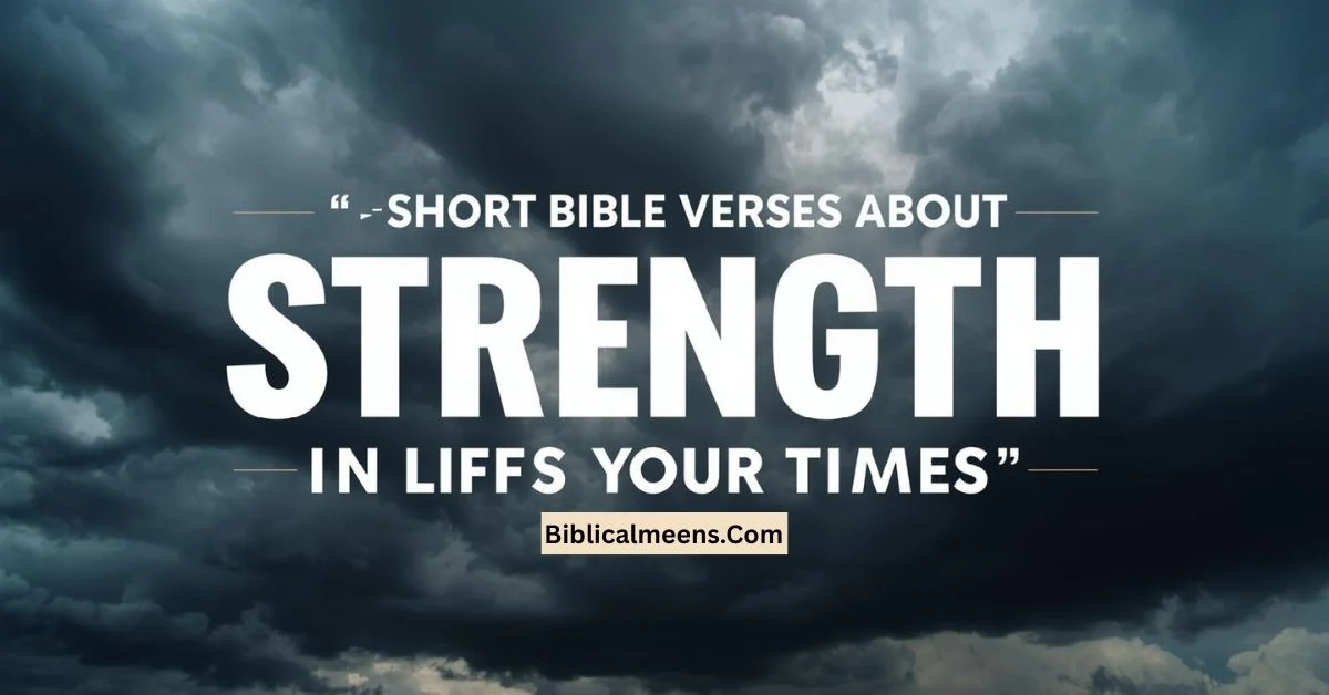 Short Bible Verses About Strength in Hard Times