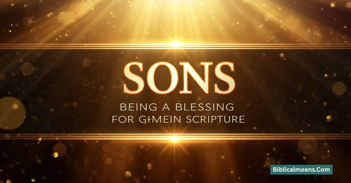 Bible Verses About Sons Being a Blessing