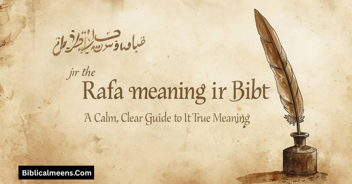 Rafa Meaning in Bible