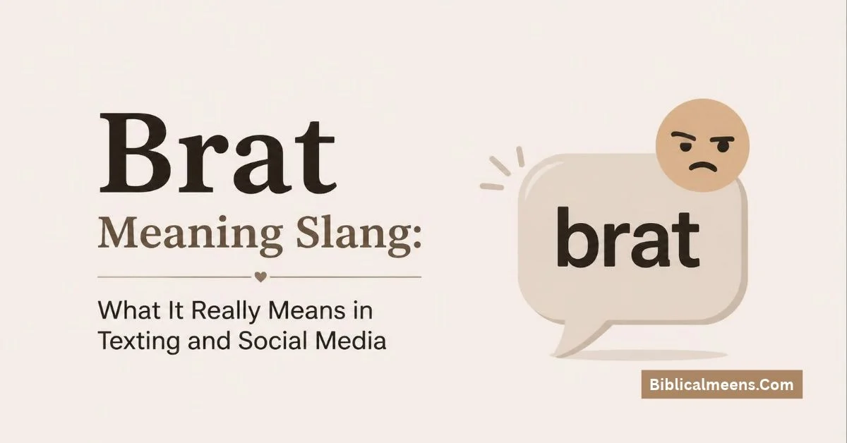 Brat Meaning Slang